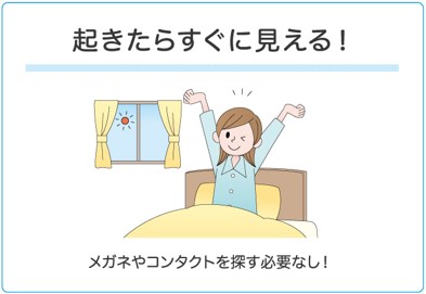 起きたらすぐに見える！　メガネやコンタクトを探す必要なし！